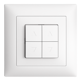 Image d'un interrupteur/poussoir de store blanc en design EDIZIOdue