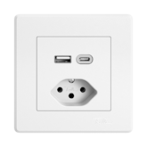 Produktabbildung der USB-Ladesteckdose von Feller im Design EDIZIOdue