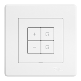 Illustrazione del prodotto di un dimmer a sfioramento nel design EDIZIOdue
