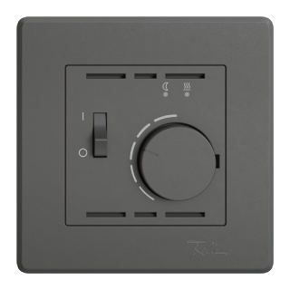 Thermostat in dunkelgrau