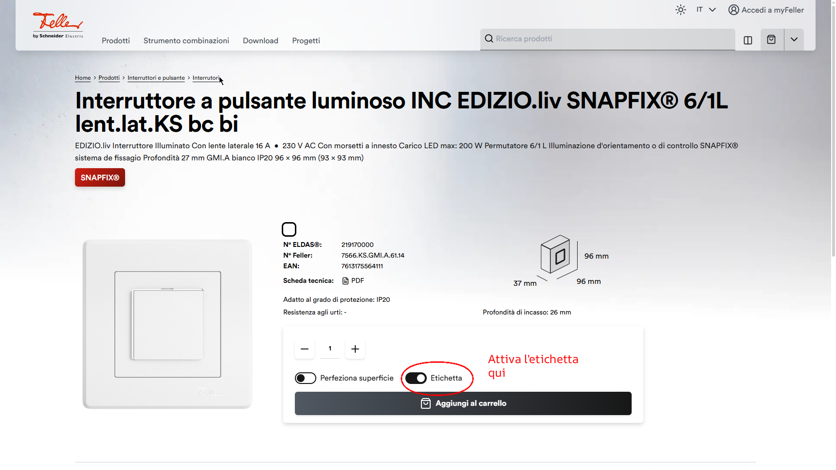 Ordine di etichettatura facile da registrare