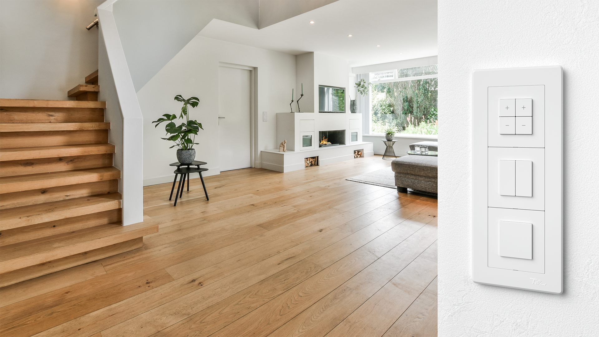 Schalterkombination im Design EDIZIO.liv. Farbe: weiss