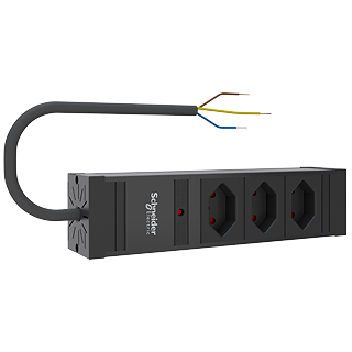 Ciabatta di alimentazione in nero