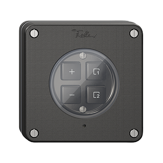 Interrupteur Wiser by Feller au design NEVO. Couleur : noir